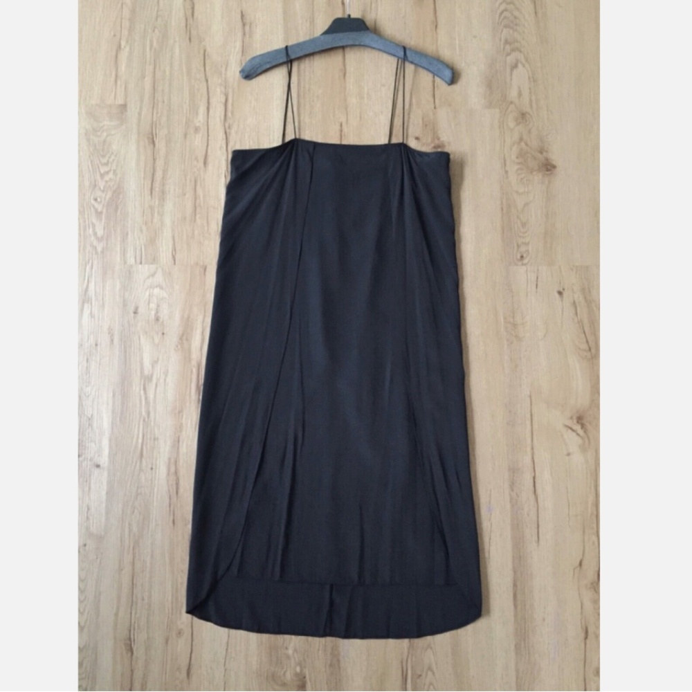 ★100% Authentic!! TOTÊME Girona Layered Silk Dress Black M★ - Picture 5 of 8